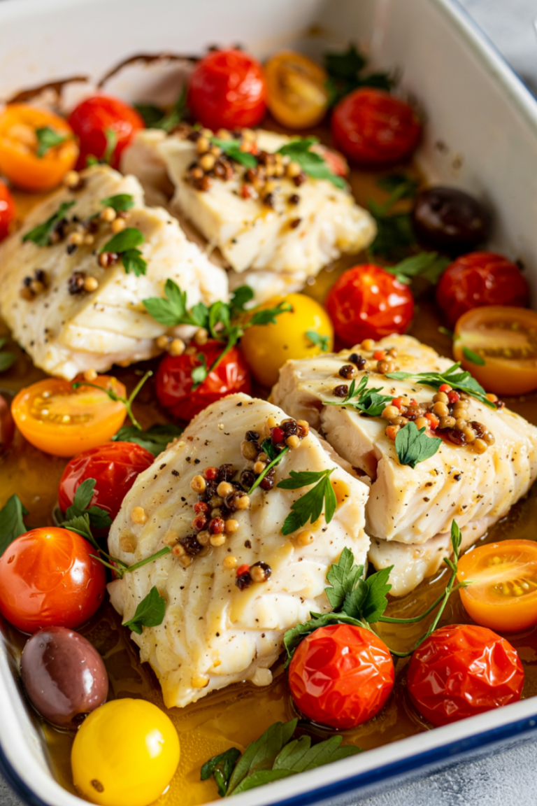 Easy Mediterranean Baked Fish Recipe: Flavorful & Healthy Meal
