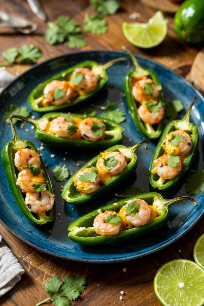 Keto Cilantro Lime Shrimp served in a skillet