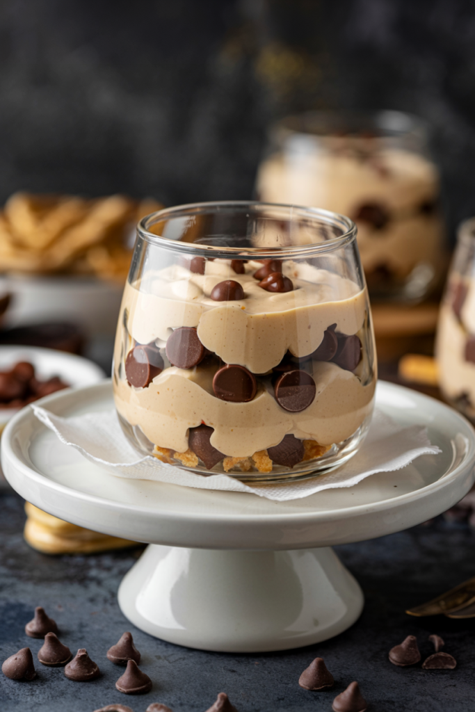 Creamy Keto Peanut Butter Mousse served in a bowl