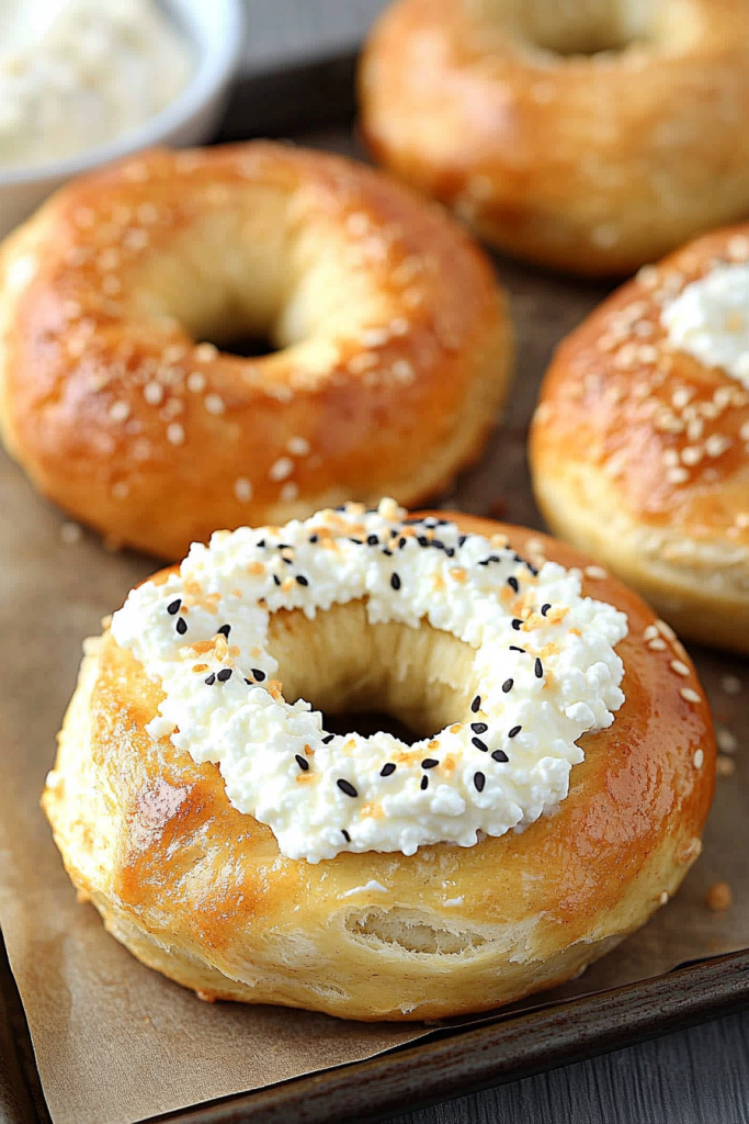 High-Protein Keto Bagels Using Cottage Cheese