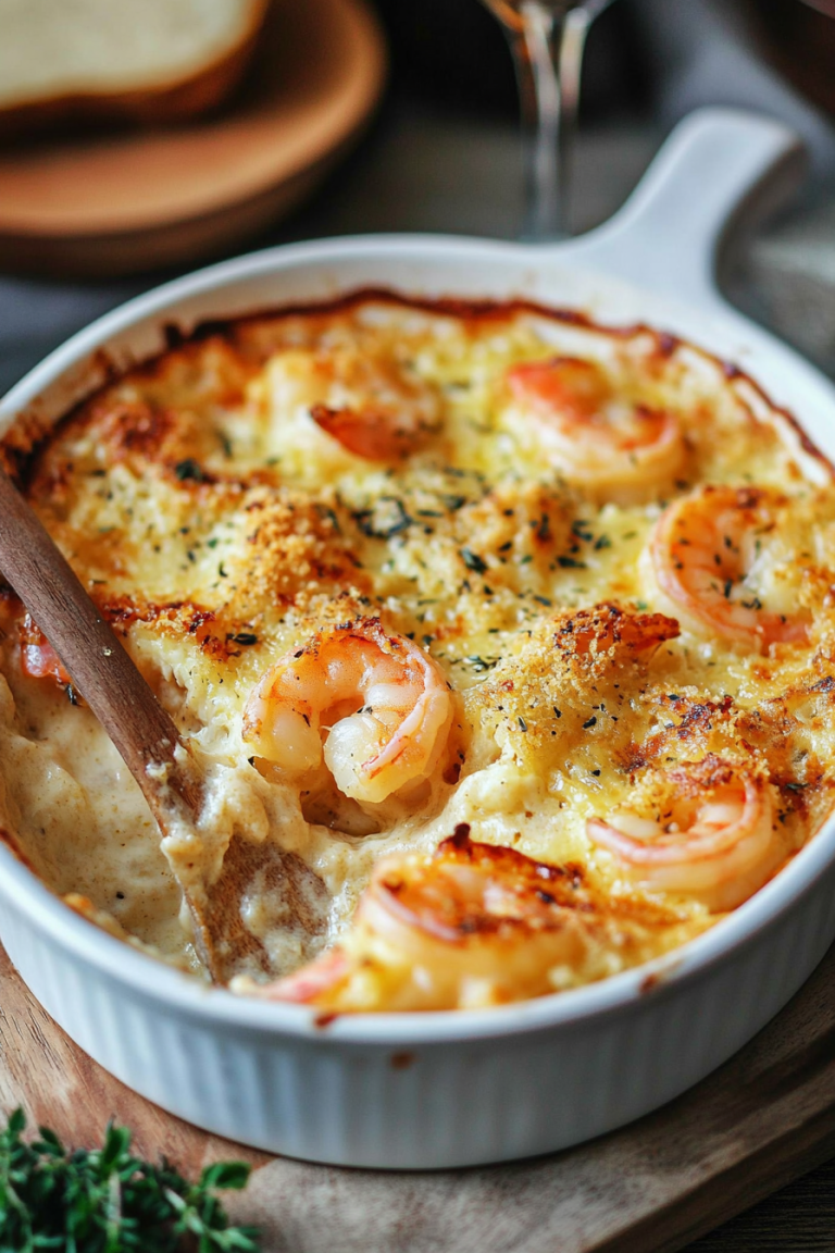 Keto Garlic Shrimp Au Gratin: A Cheesy Seafood Sensation