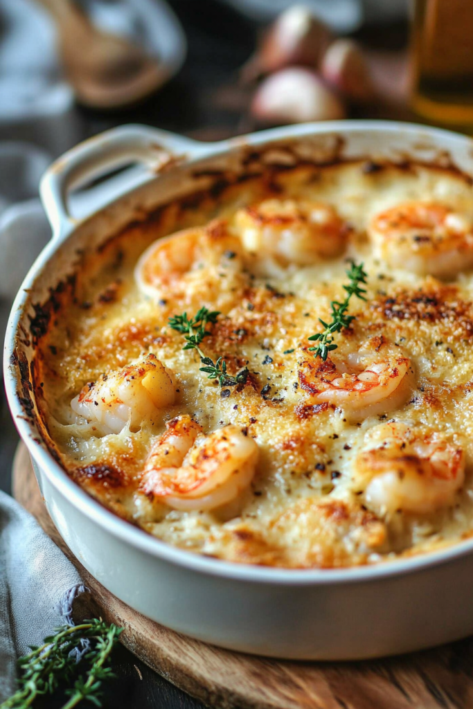Keto Seafood Lovers Rejoice: Garlic Shrimp Au Gratin!