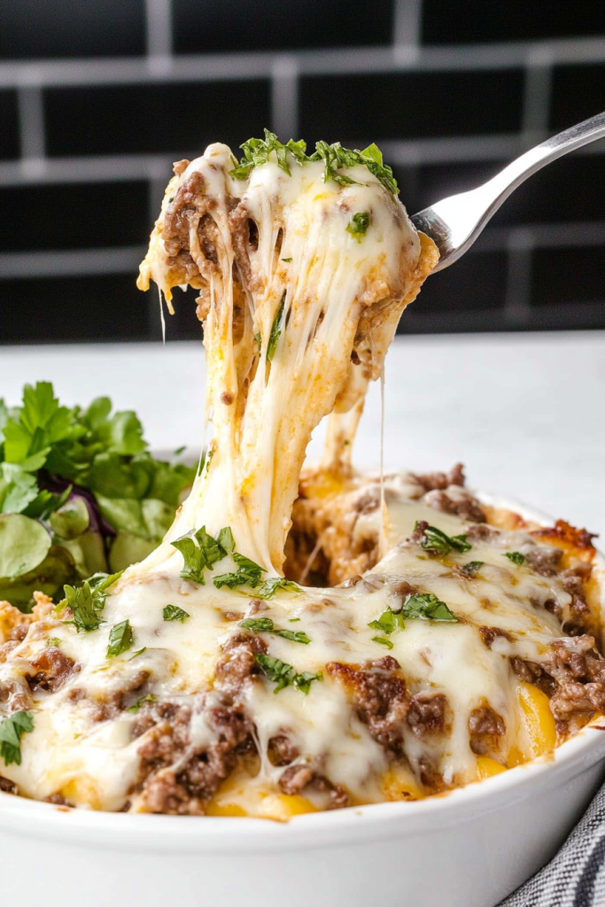 Creamy Philly Cheesesteak in a Casserole Dish