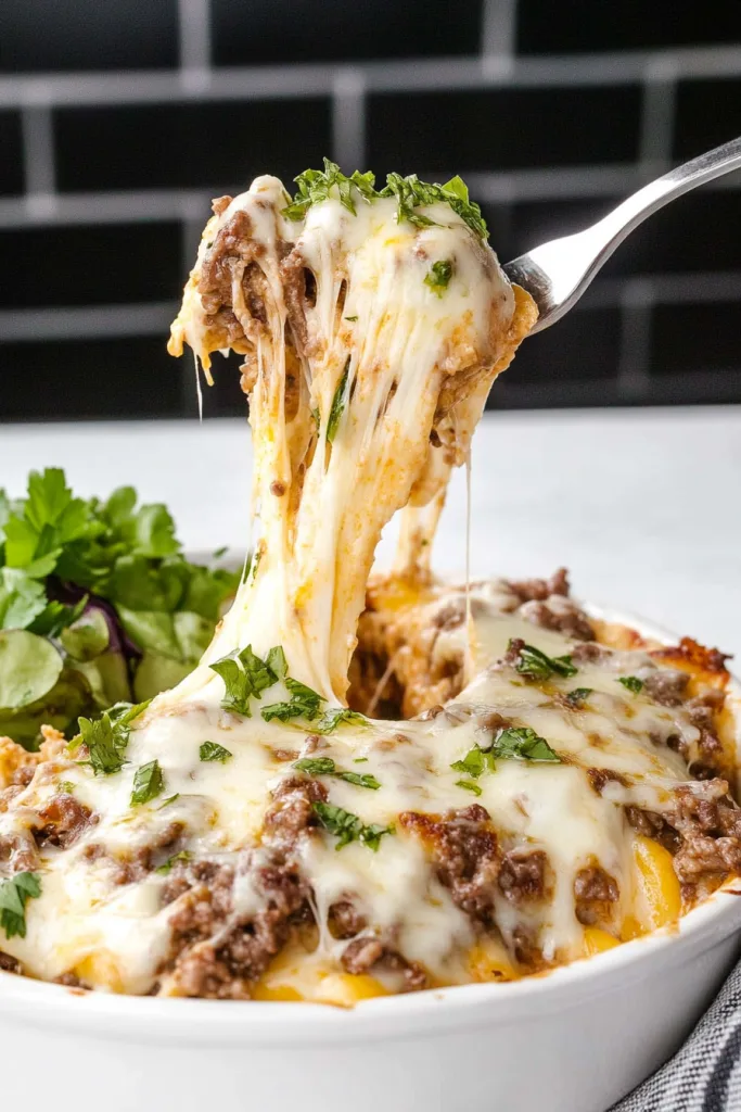 Creamy Philly Cheesesteak in a Casserole Dish