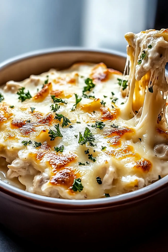 Cheesy Chicken Alfredo Casserole – Keto & Delicious