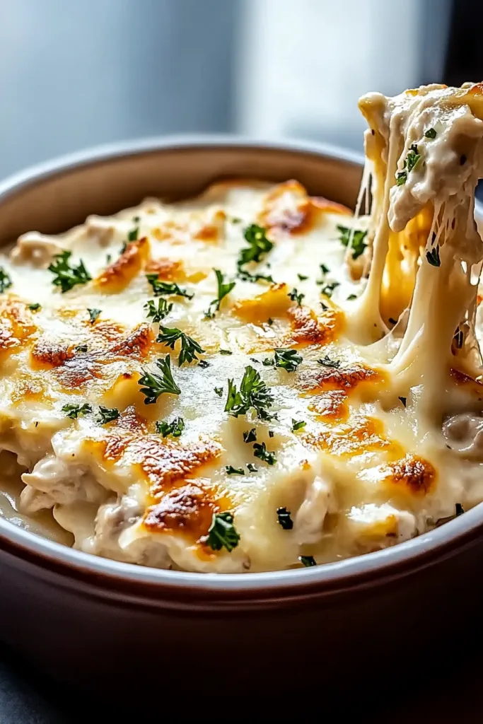 Cheesy Chicken Alfredo Casserole – Keto & Delicious