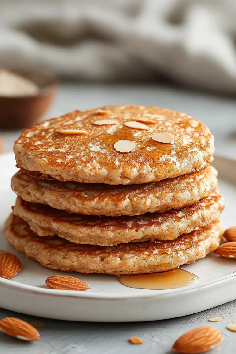 View of Fluffy Almond Flour Pancakes (Gluten-Free, Easy & Healthy Recipe)