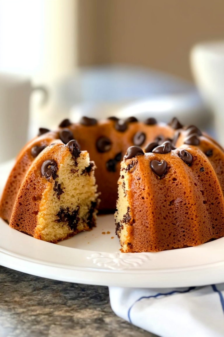 Keto Chocolate Chip Bundt Cake