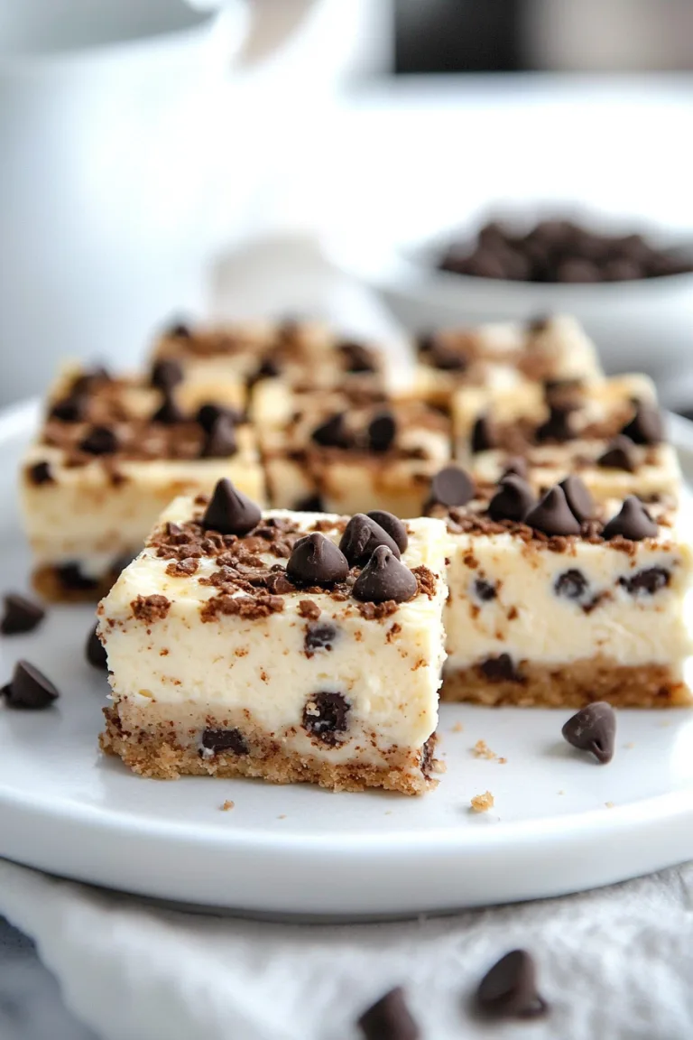 Keto Chocolate Chip Cookie Cheesecake Bars