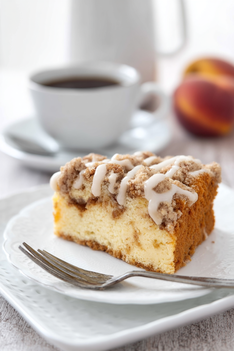 Keto Peach Coffee Cake