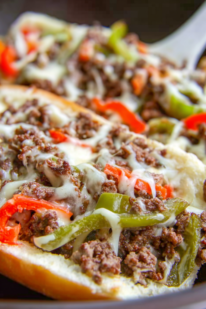 Ground Beef Philly Cheesesteak