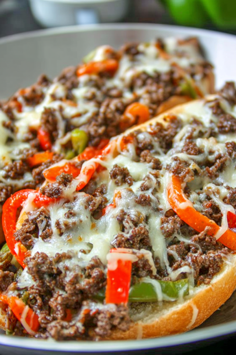 Ground Beef Philly Cheesesteak