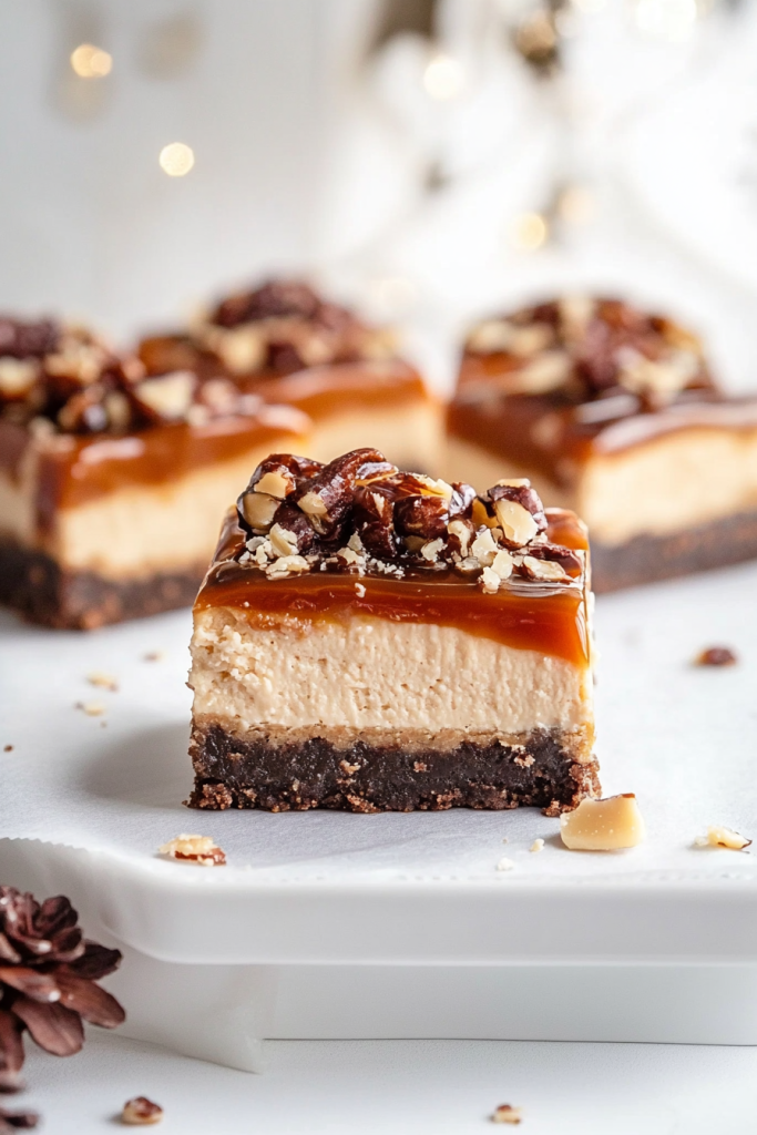 Easy Keto Salted Caramel Cheesecake Bars No Sugar Added