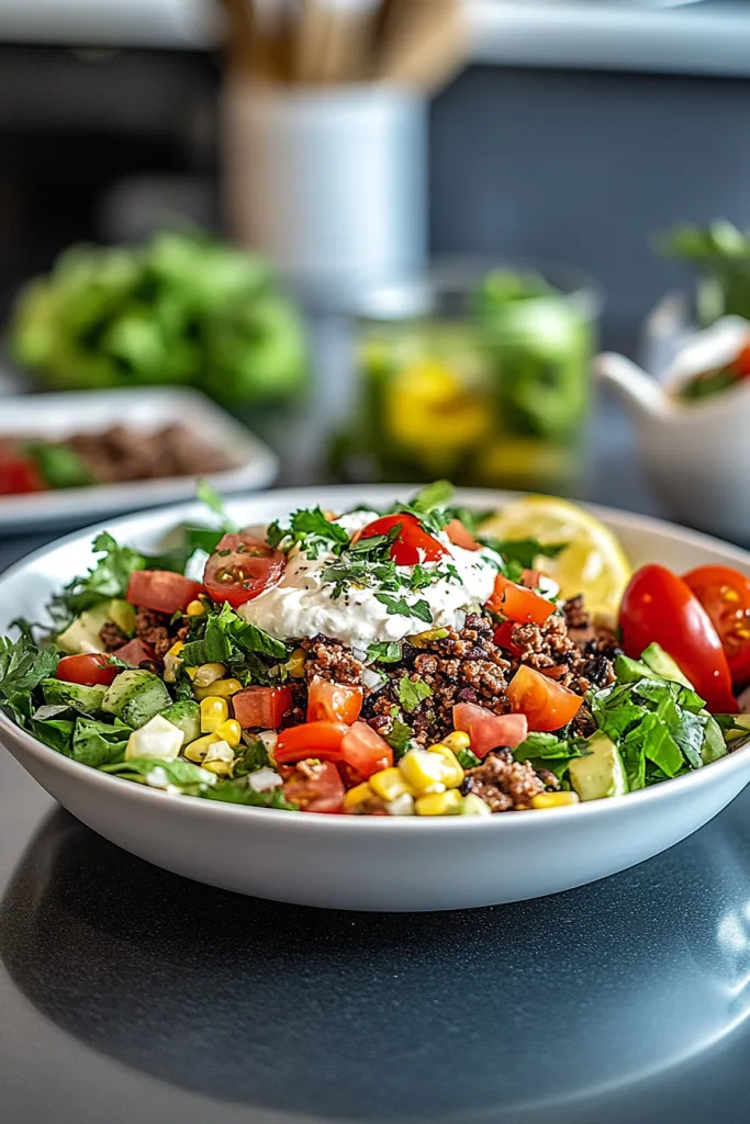 Delicious Keto Taco Salad Ready in 25 Minutes