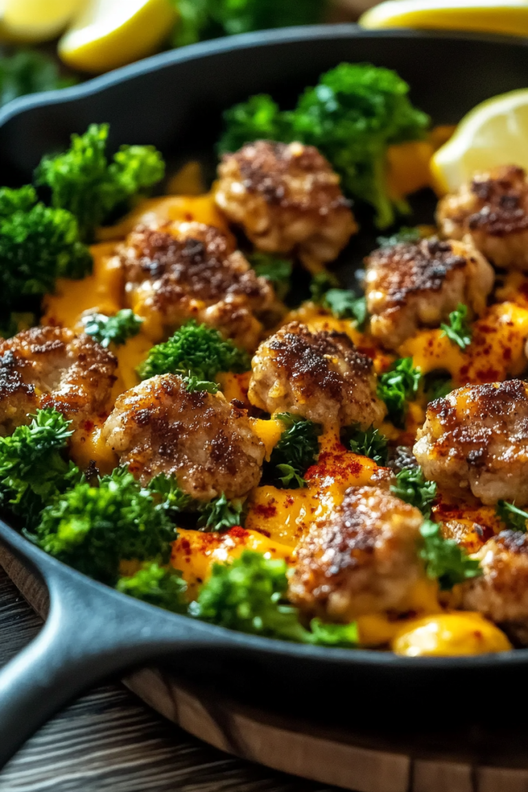 Keto Hamburger and Broccoli Skillet