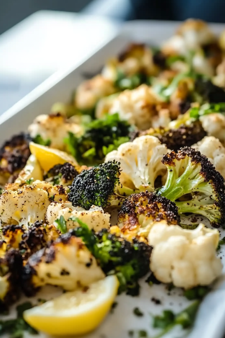 Easy Roasted Broccoli and Cauliflower