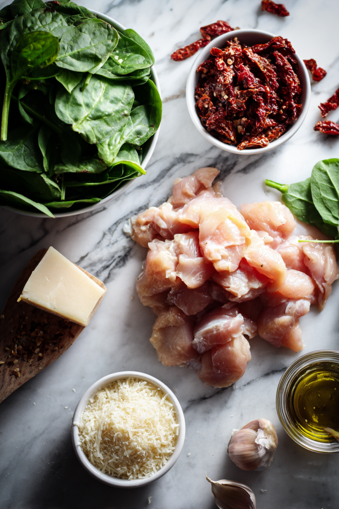 Tuscan Chicken Spaghetti Squash ingredients