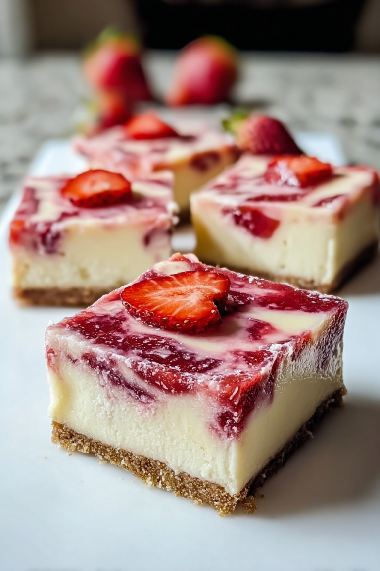 Keto Strawberry Cheesecake Bars