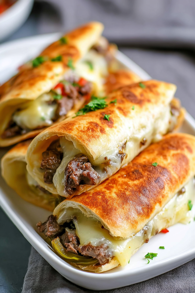 Keto Philly Cheesesteak Rolls
