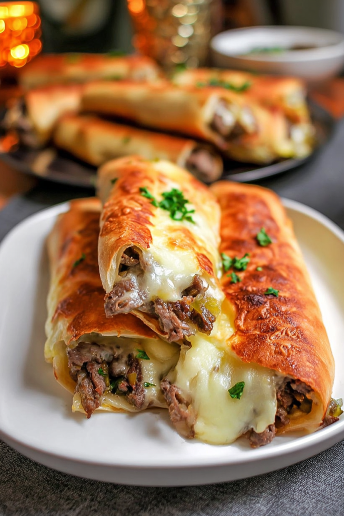 Keto Philly Cheesesteak Rolls