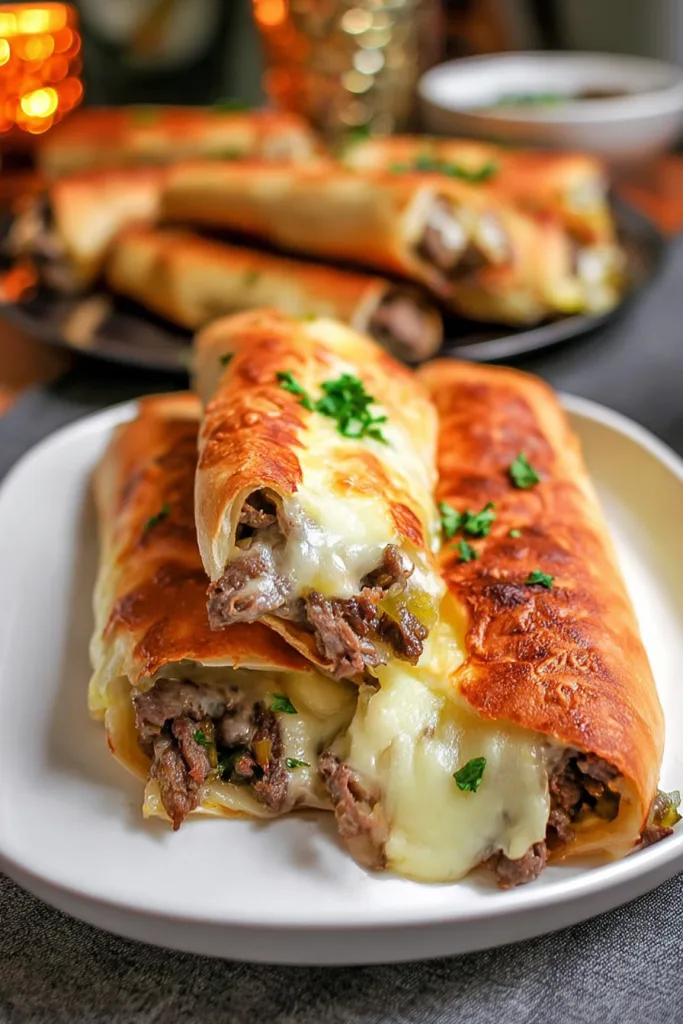 Keto Philly Cheesesteak Rolls
