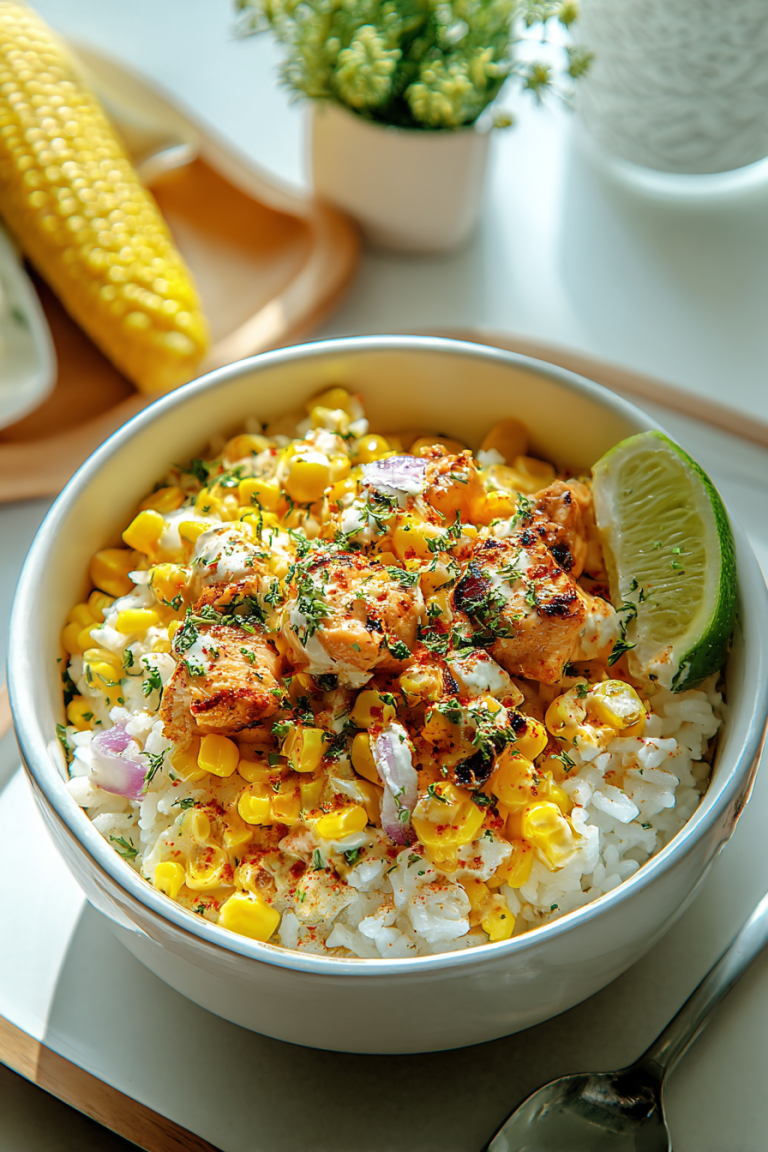Street Corn Chicken Rice Bowl
