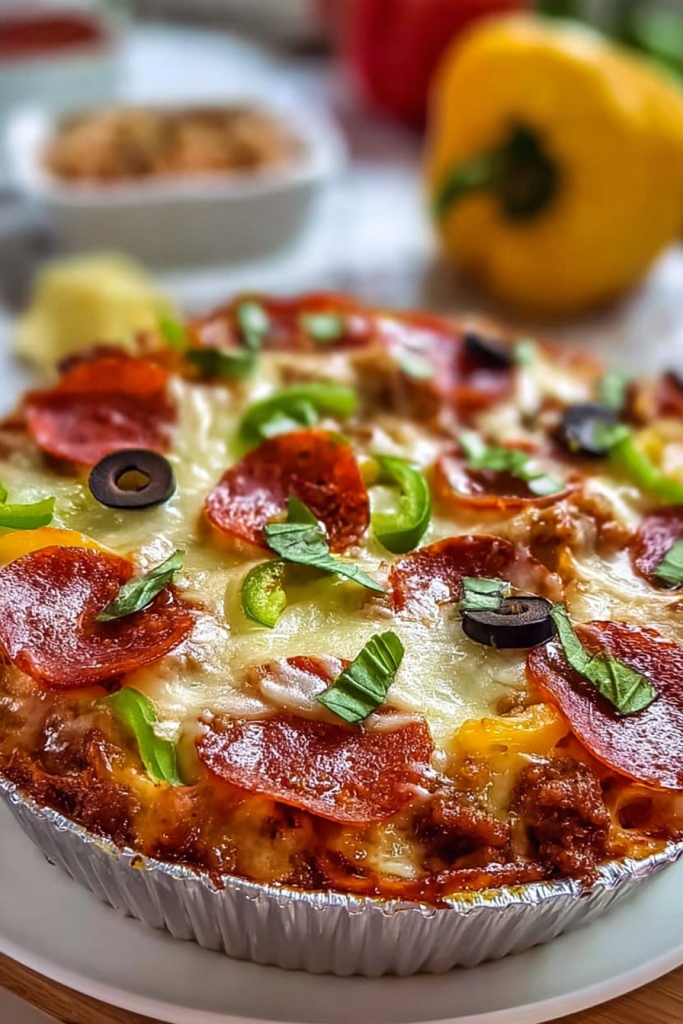 low carb pizza bowl