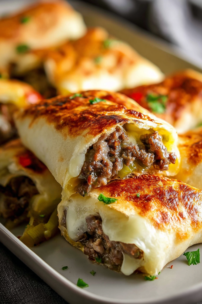 Philly Cheesesteak Rolls