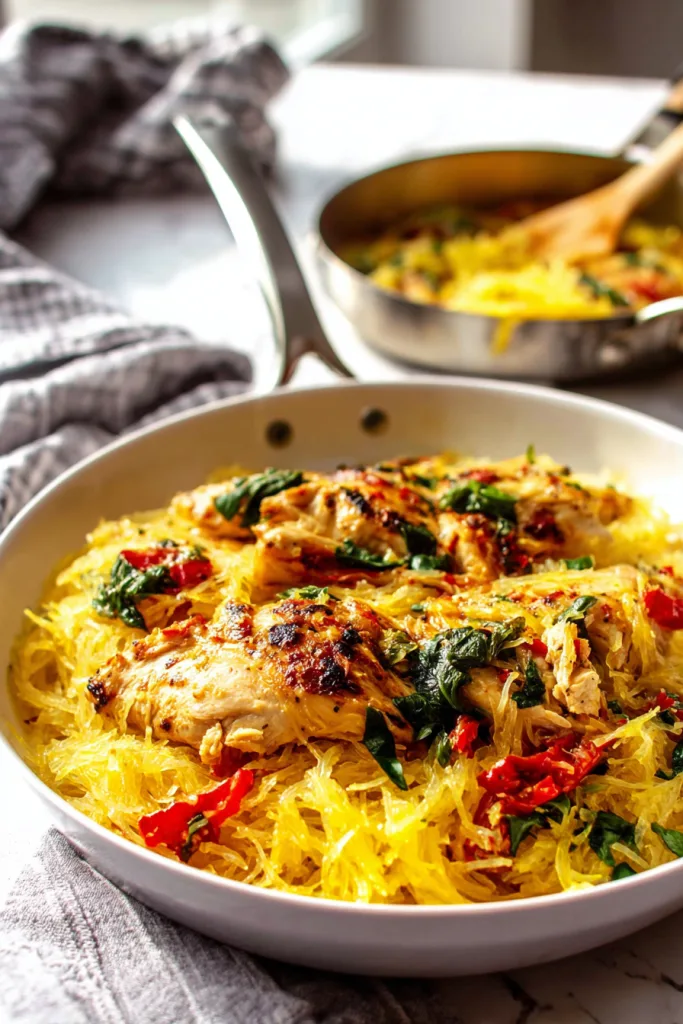 Tuscan Chicken Spaghetti Squash