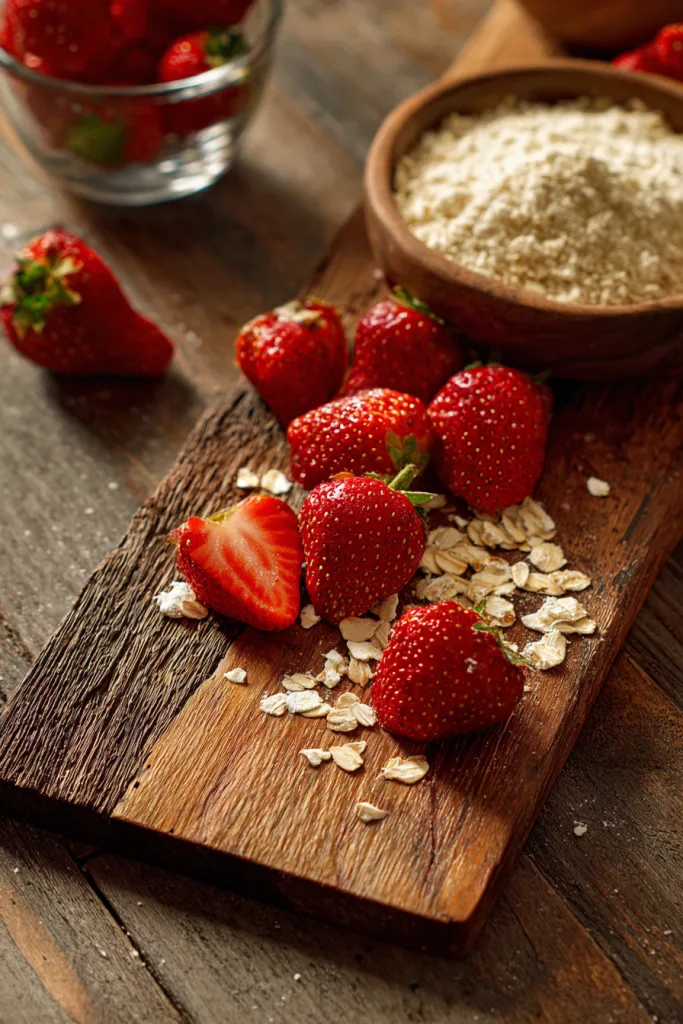 healthy strawberry oatmeal bars
