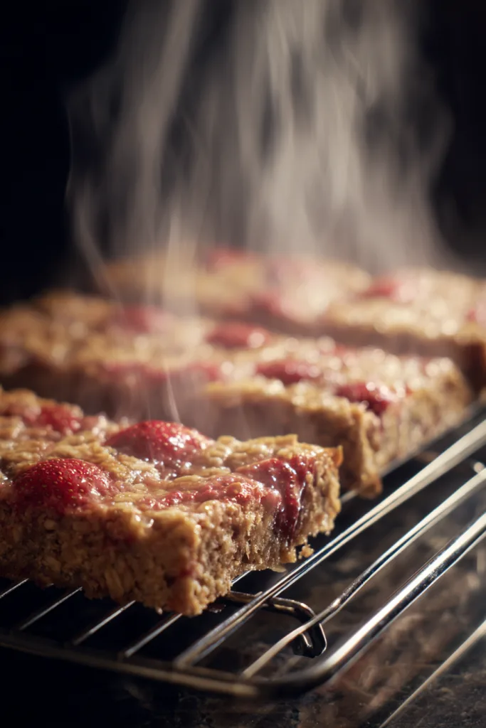 healthy strawberry oatmeal bars