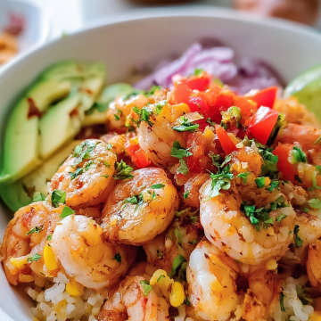 fiesta shrimp rice bowl