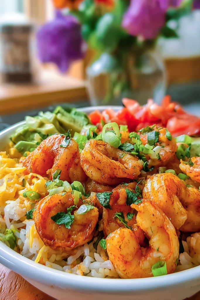 fiesta shrimp rice bowl