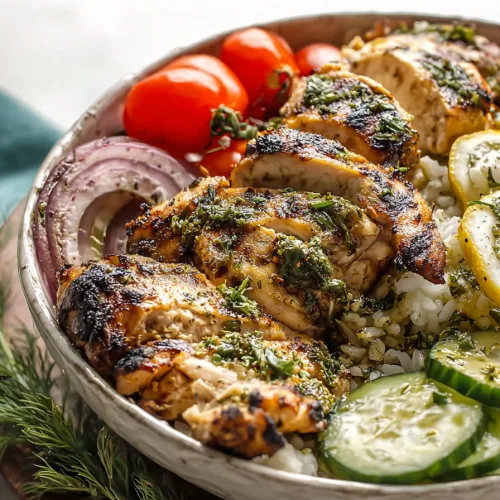 Grilled Lemon Herb Chicken Bowls - Easy Healthy Recipe | Pure Diet Life