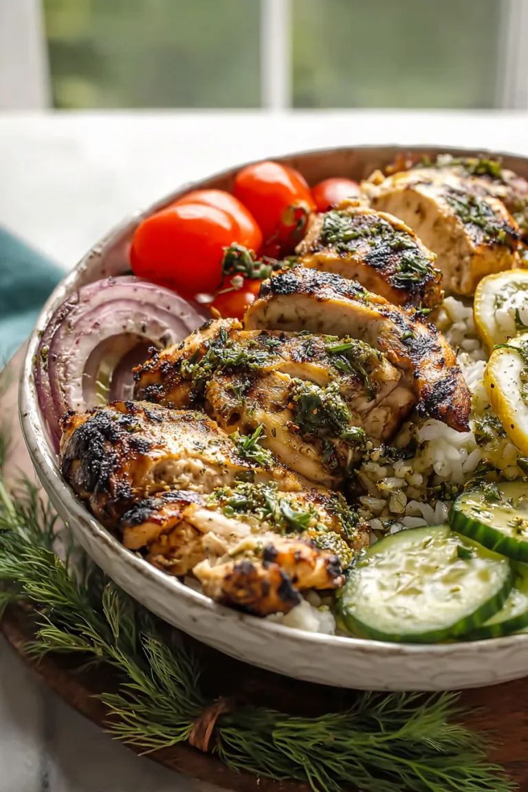 Grilled Lemon Herb Chicken Bowls – Easy Healthy Recipe