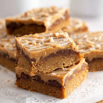 keto Iced peanut butter bars