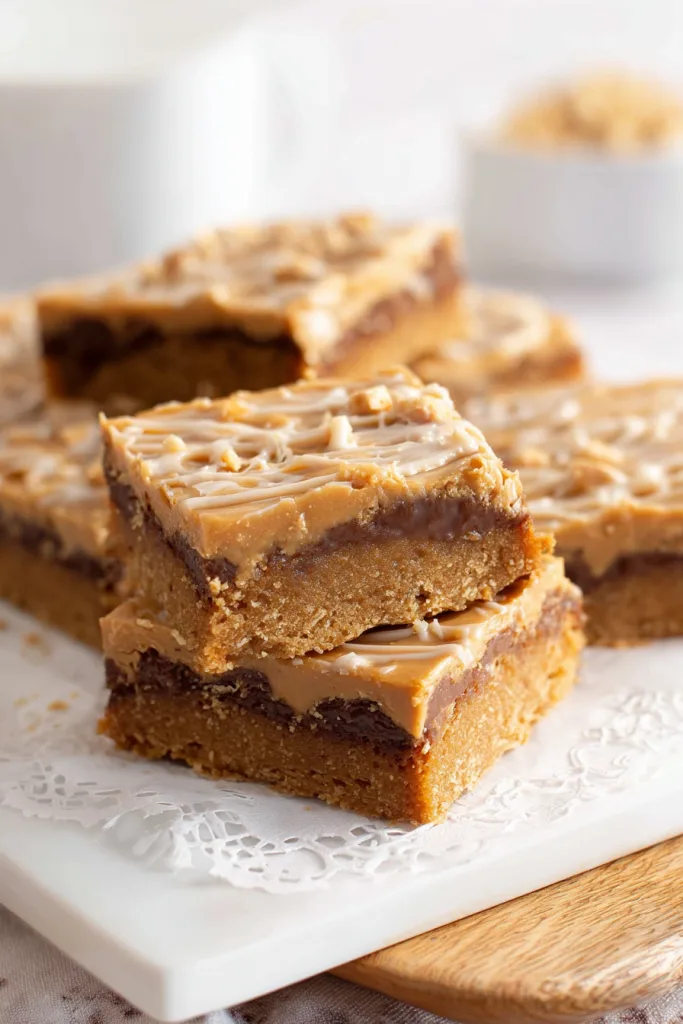 keto Iced peanut butter bars