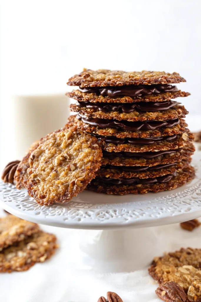 keto pecan lace cookies