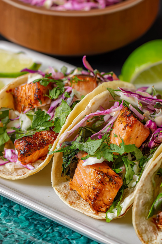 salmon tacos