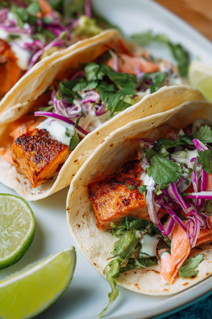 salmon tacos
