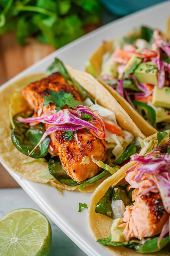 salmon tacos