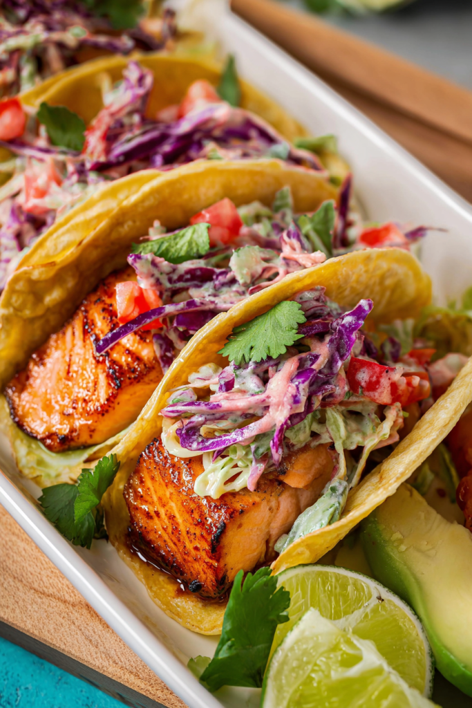 salmon tacos