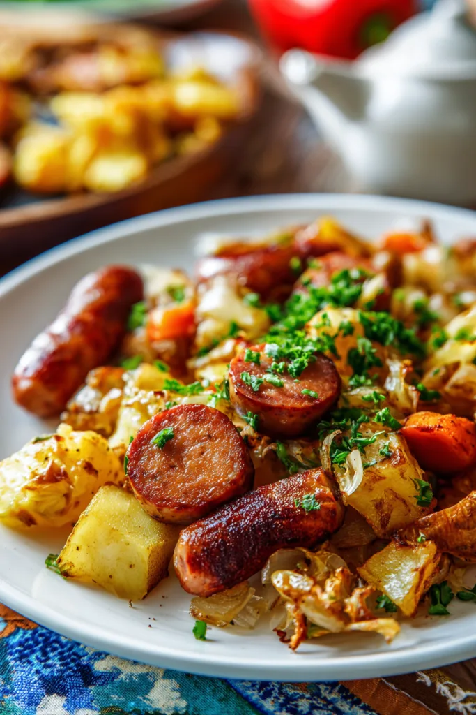 sausage and potato meal