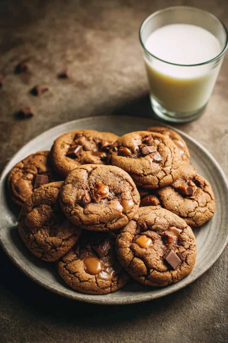 Easy Turtle Cookies Recipe | Chocolate Caramel Pecan Cookies
