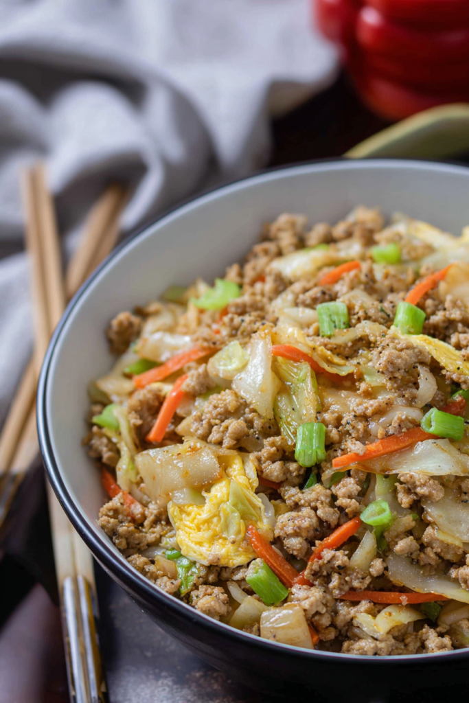 egg roll in a bowl