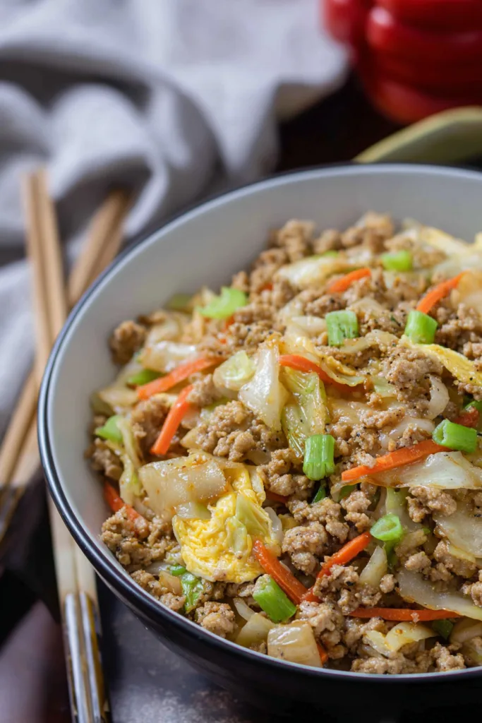 egg roll in a bowl
