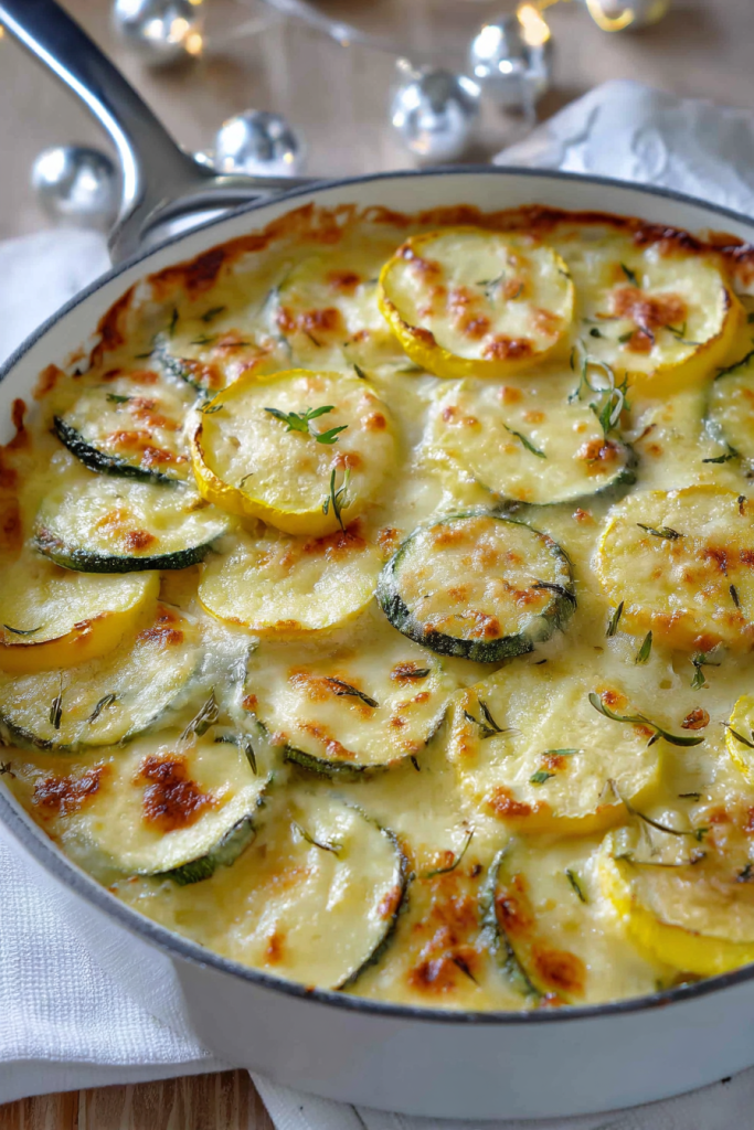 zucchini gratin with yellow squash