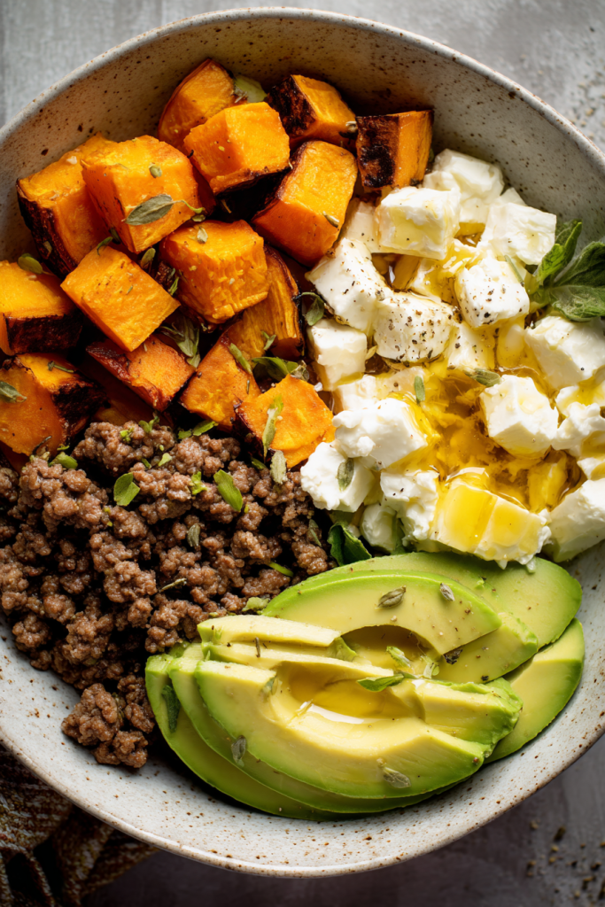 hot honey ground beef bowls