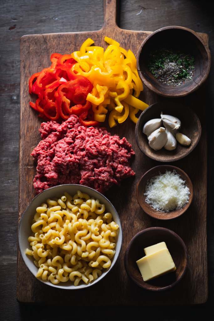 Creamy Philly Cheesesteak Mac and Cheese