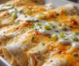 High Protein Chicken Enchiladas with White Sauce | Recipe